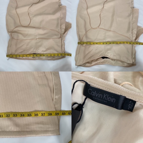 NWT Calvin Klein Collection Gold Draped Dress